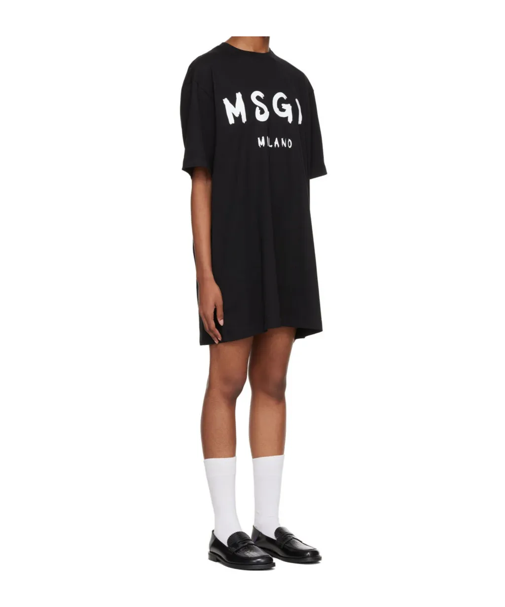 Logo Printed Crewneck T-Shirt Dress