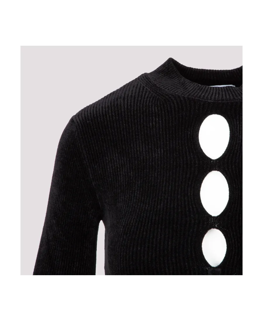 Ribbed Cut Out Detail Sweater