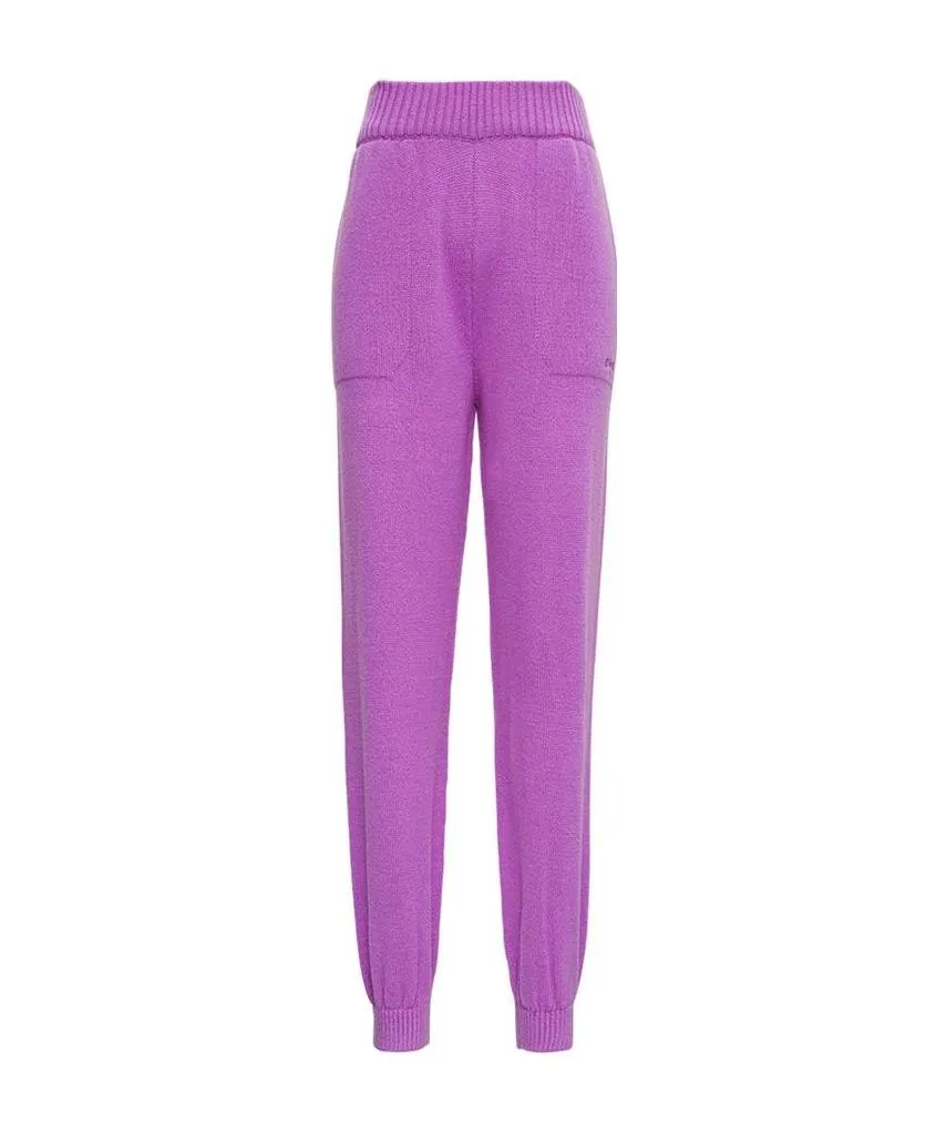Elastic Waist Knitted Track Pants