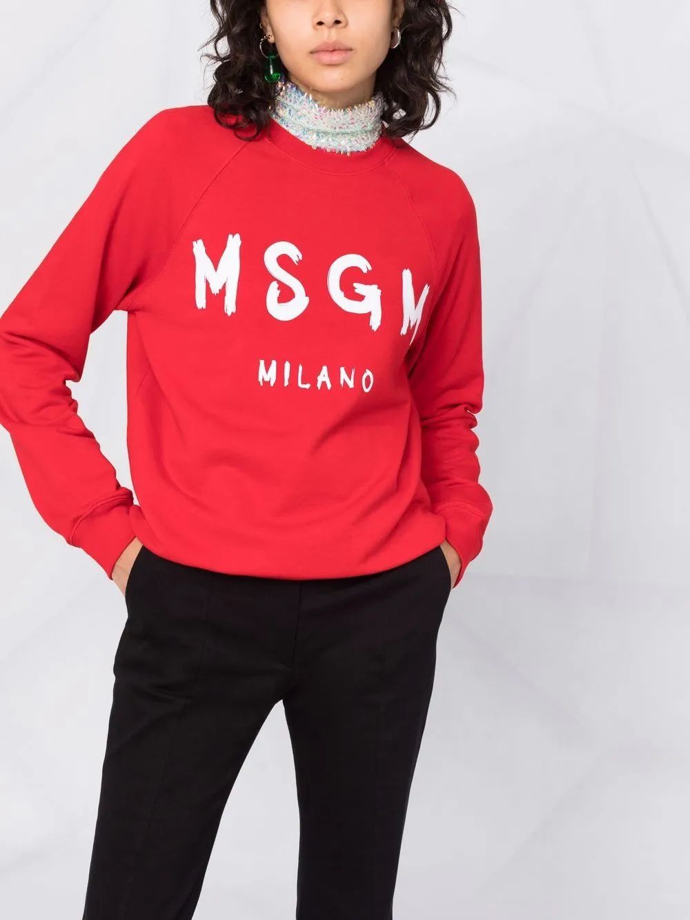 Logo-Print Crew Neck Sweatshirt