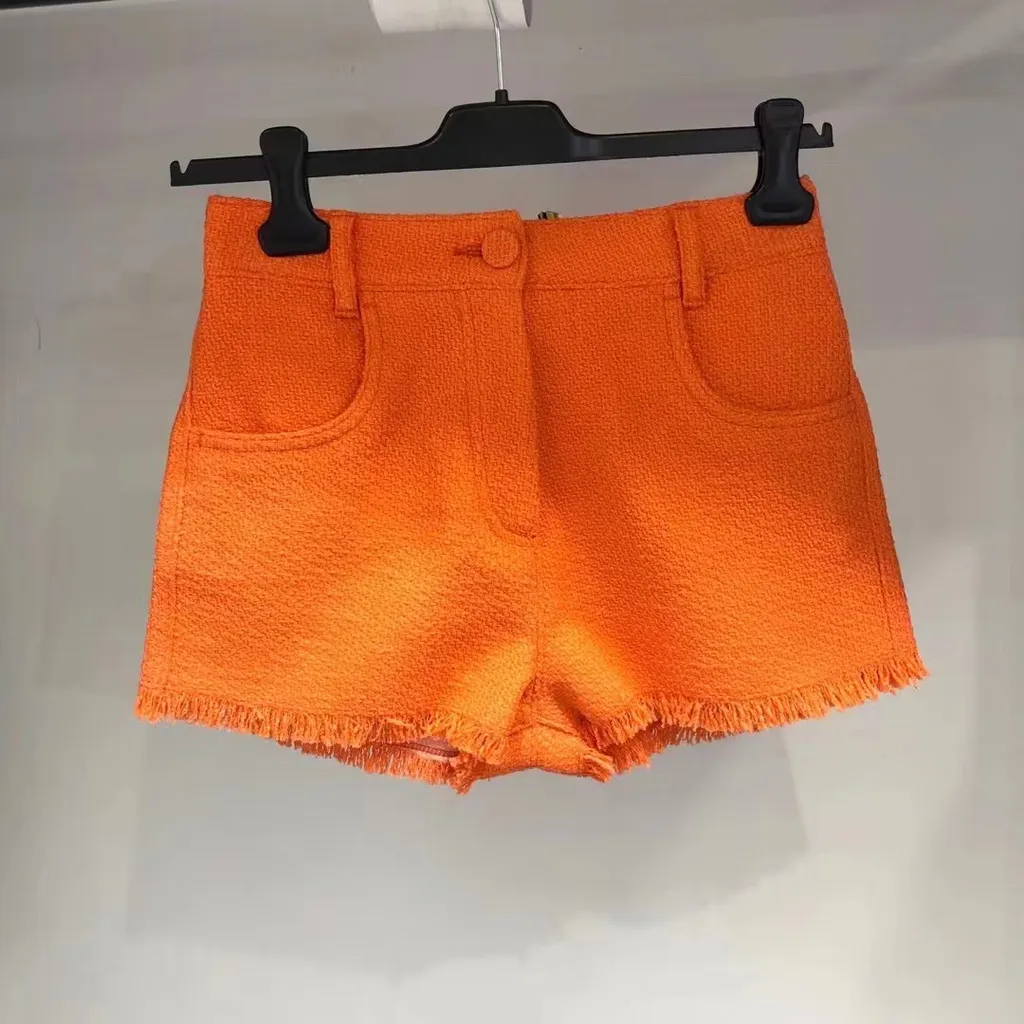 Tweed Middle Waist Shorts
