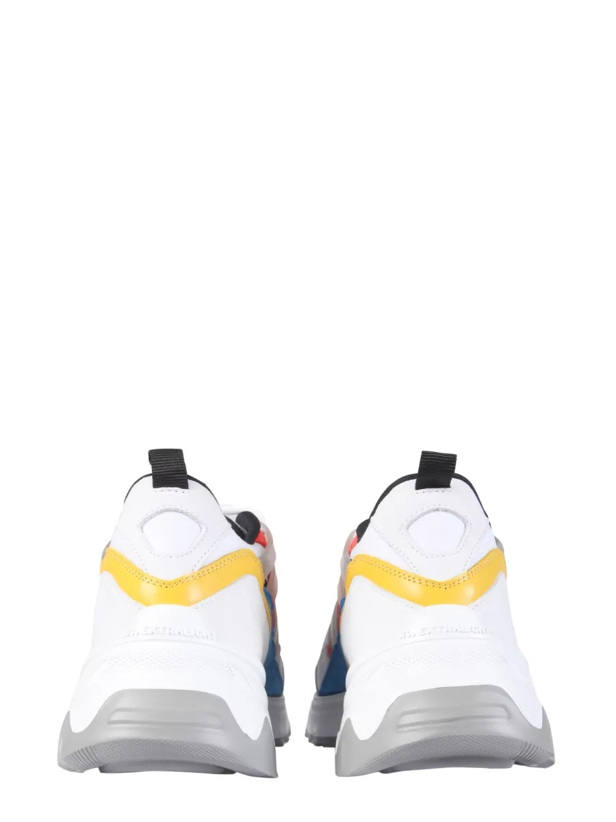 Panelled Lace-Up Sneakers