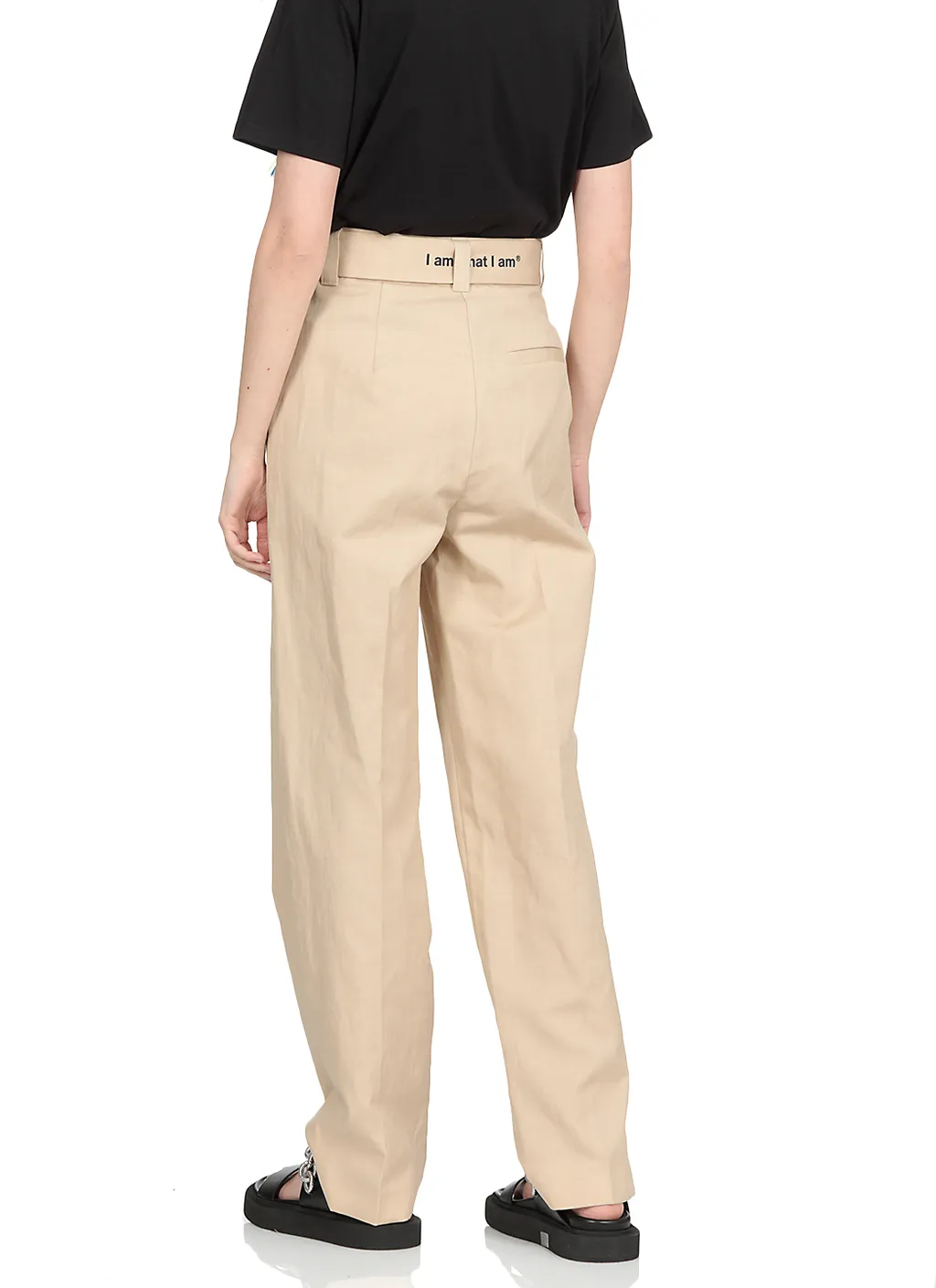 Belted Straight-Leg Trousers