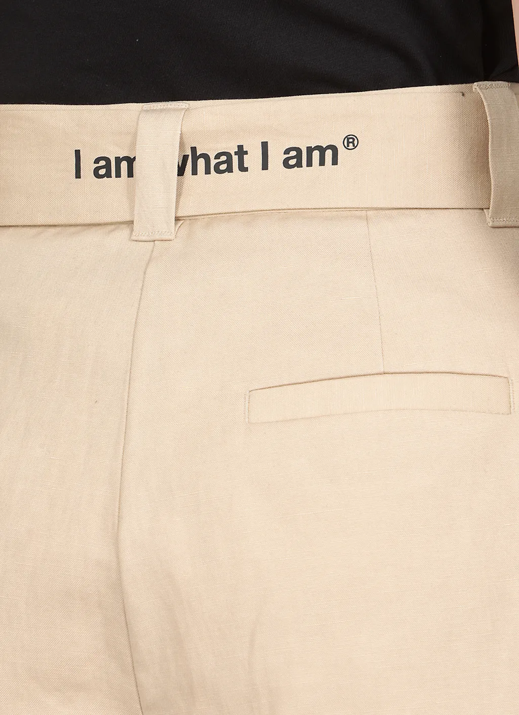 Belted Straight-Leg Trousers