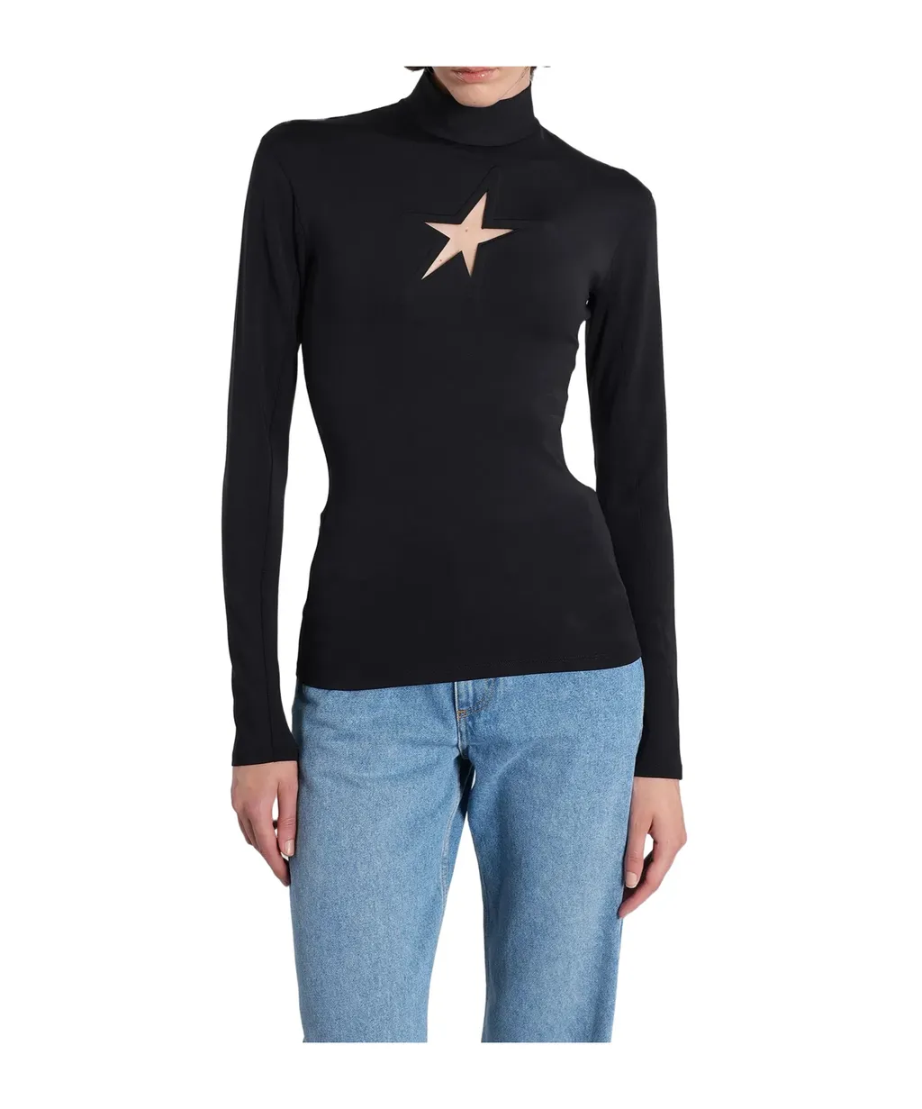 Star Cutout Long-Sleeve Top