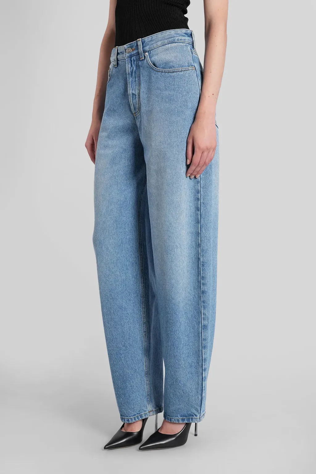 High-Waisted Balloon-Leg Jeans