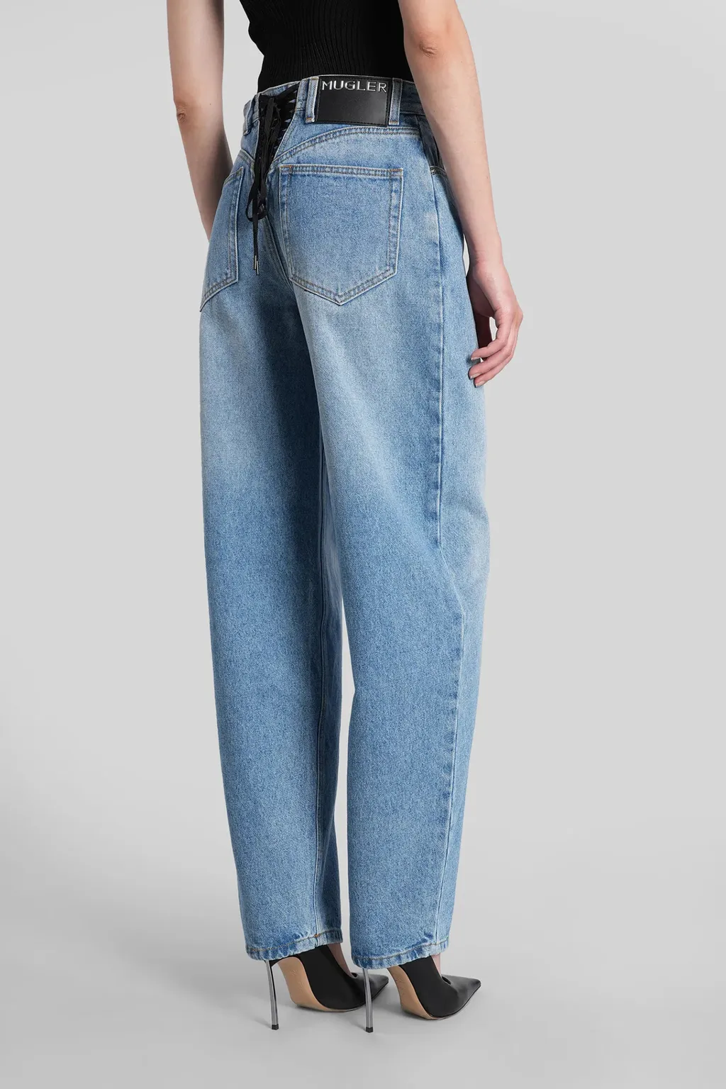 High-Waisted Balloon-Leg Jeans