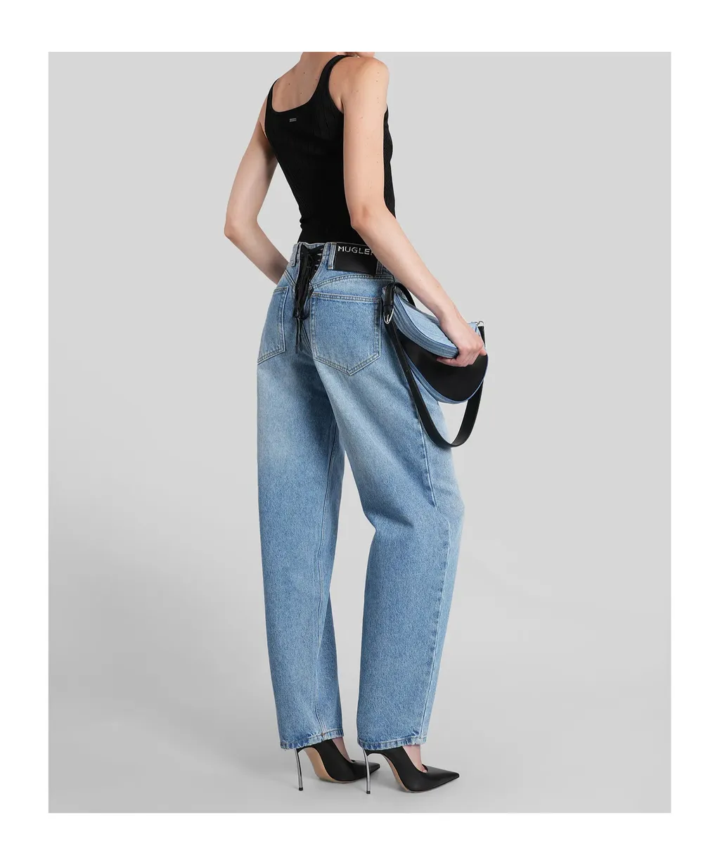 High-Waisted Balloon-Leg Jeans