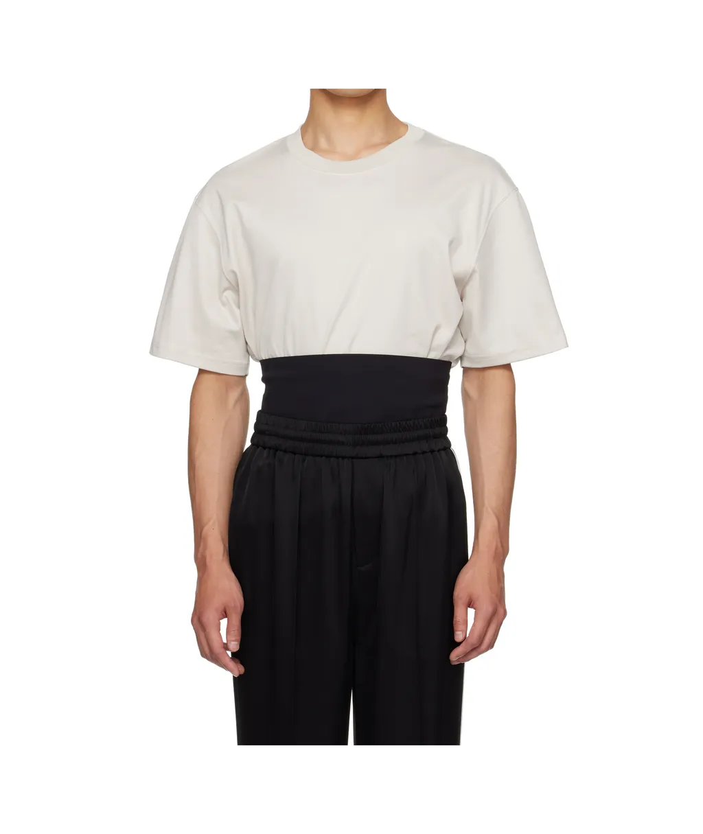 Ribbed Round-Neck T-Shirt