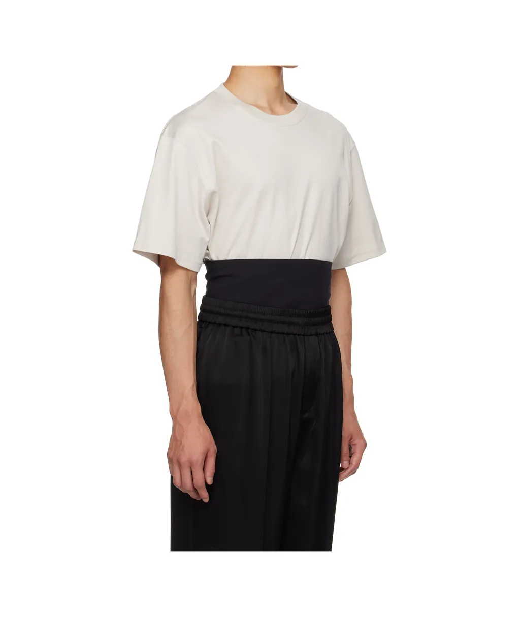Ribbed Round-Neck T-Shirt