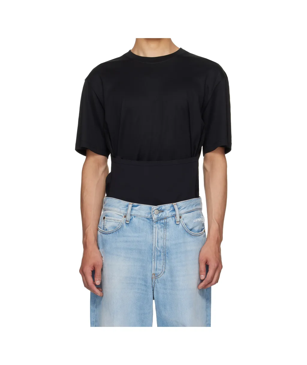 Ribbed Round-Neck T-Shirt
