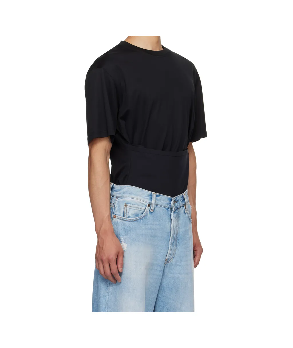 Ribbed Round-Neck T-Shirt