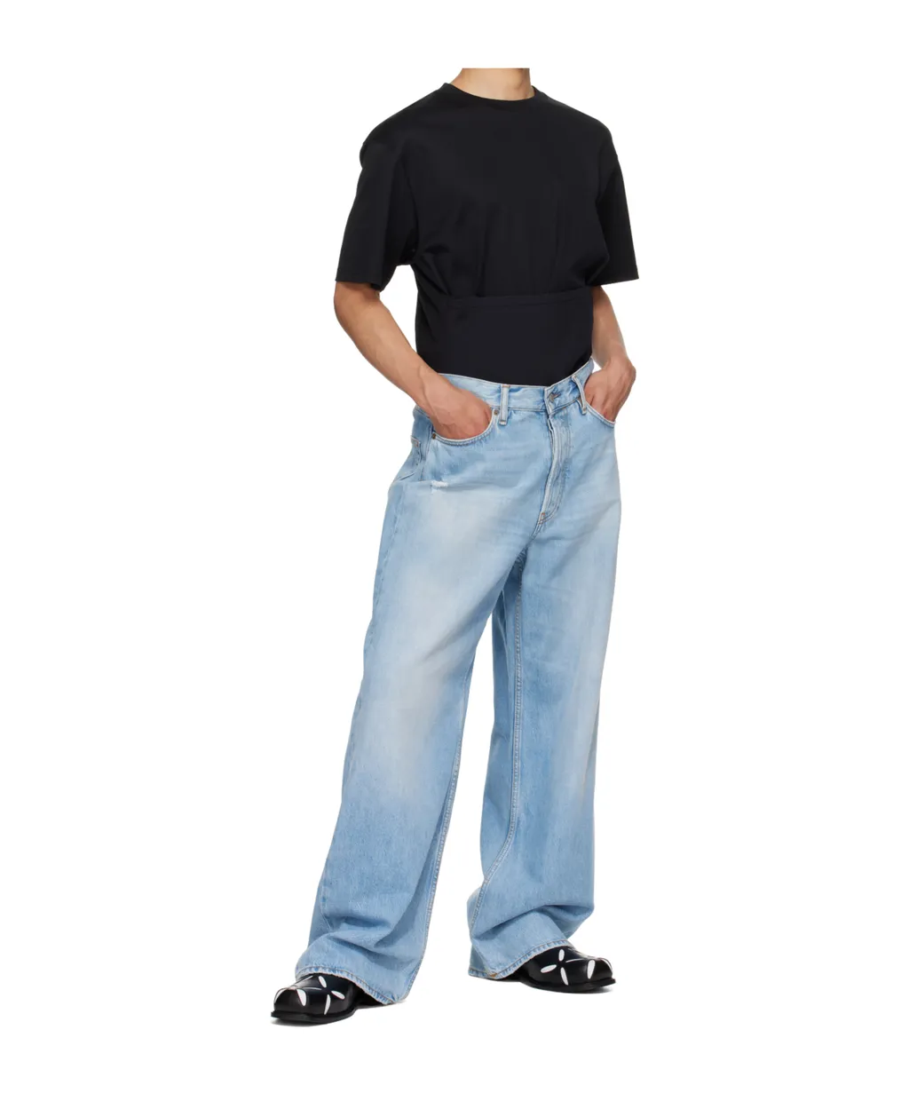 Ribbed Round-Neck T-Shirt