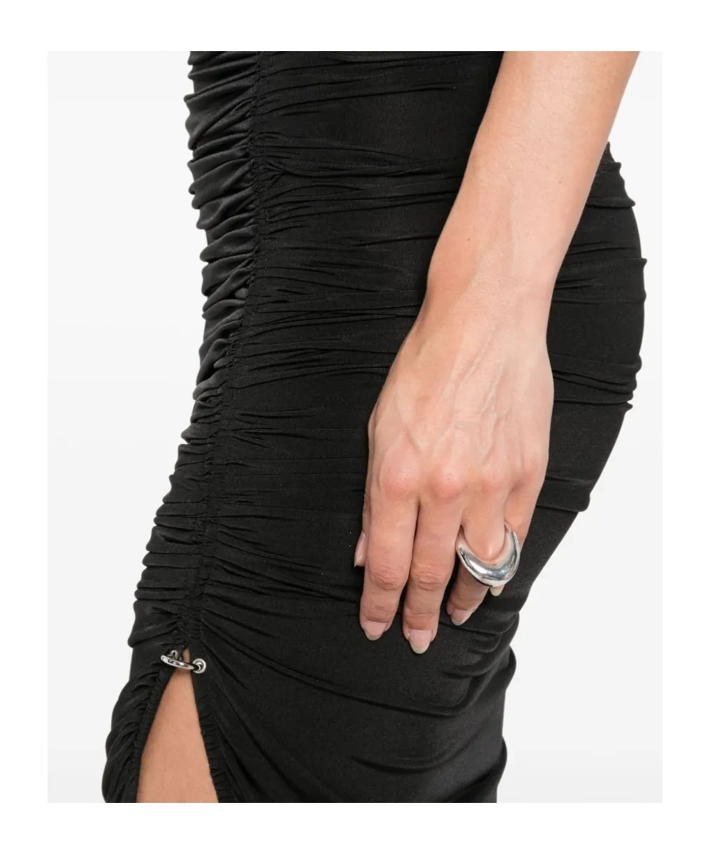 One-Sleeve Draped Dress