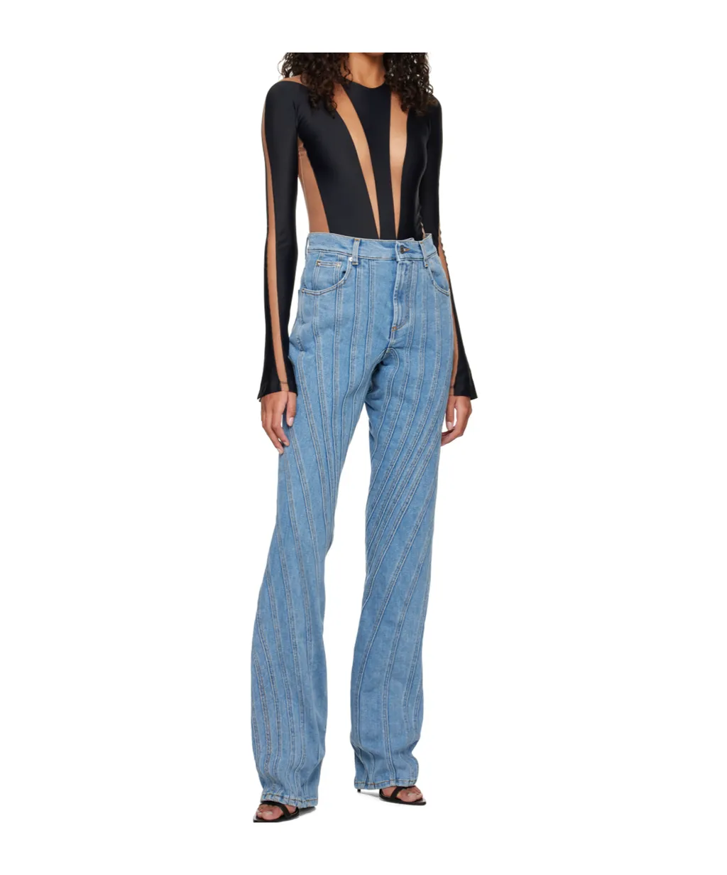 High-Waisted Flared Jeans