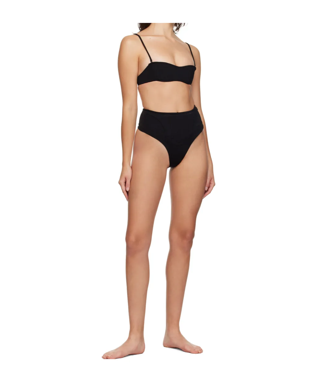 Decorative-Stitching Bikini Top