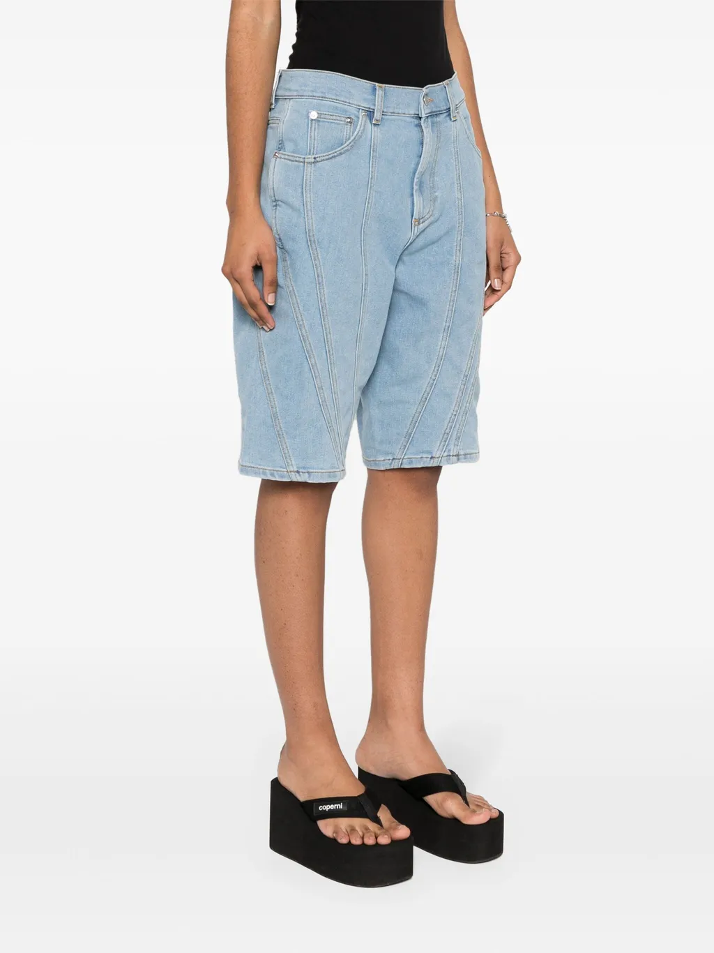 Panelled Denim Shorts