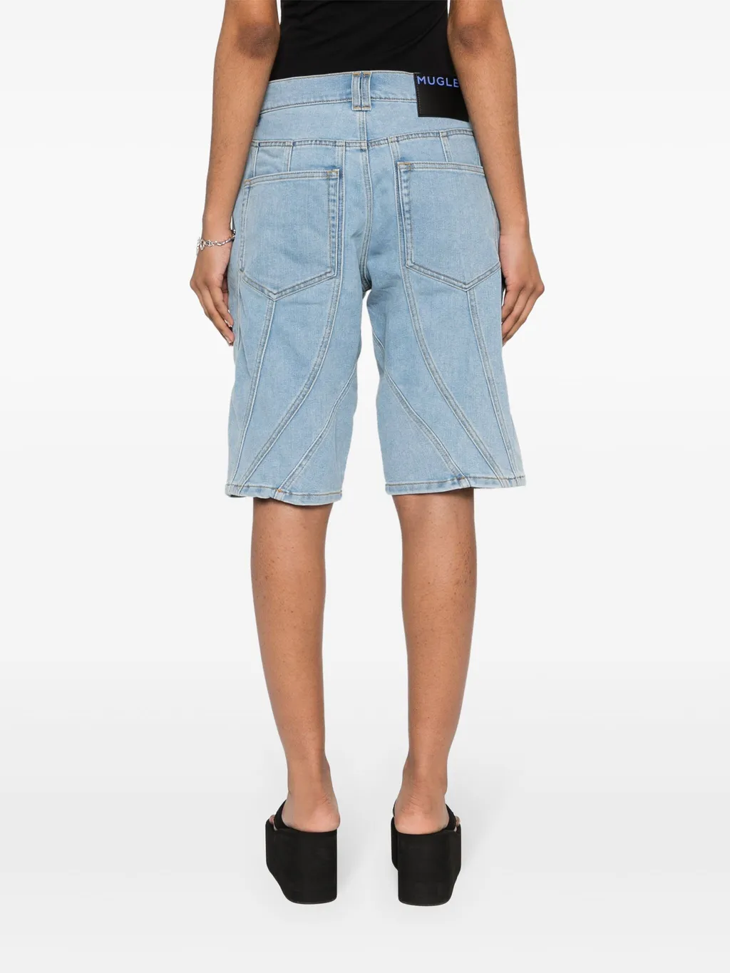 Panelled Denim Shorts