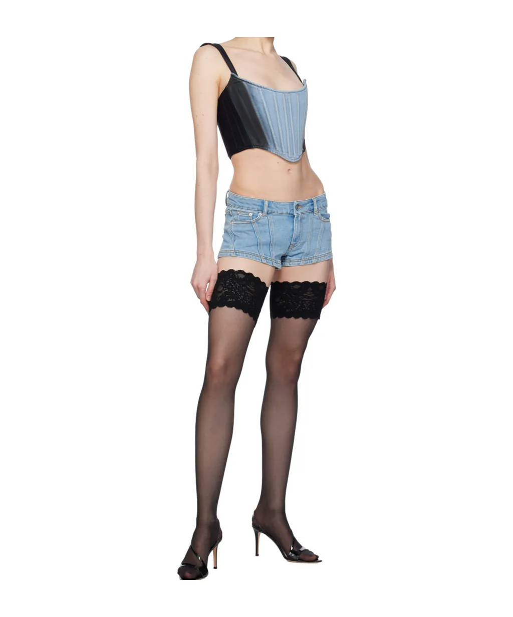 Low-Rise Denim Mini Shorts