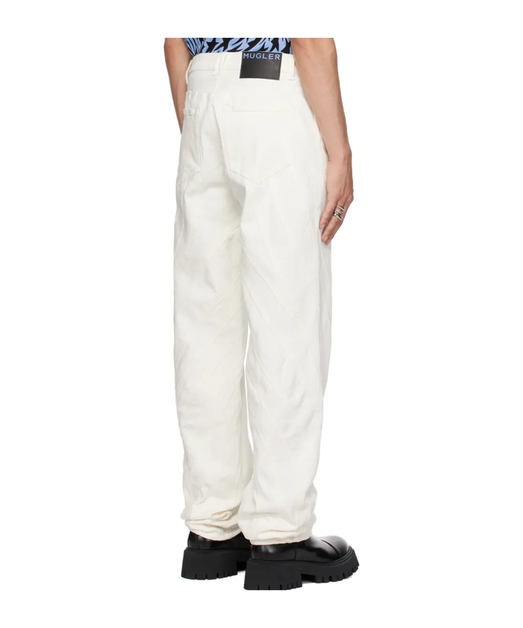 Embossed Patch Denim Jeans