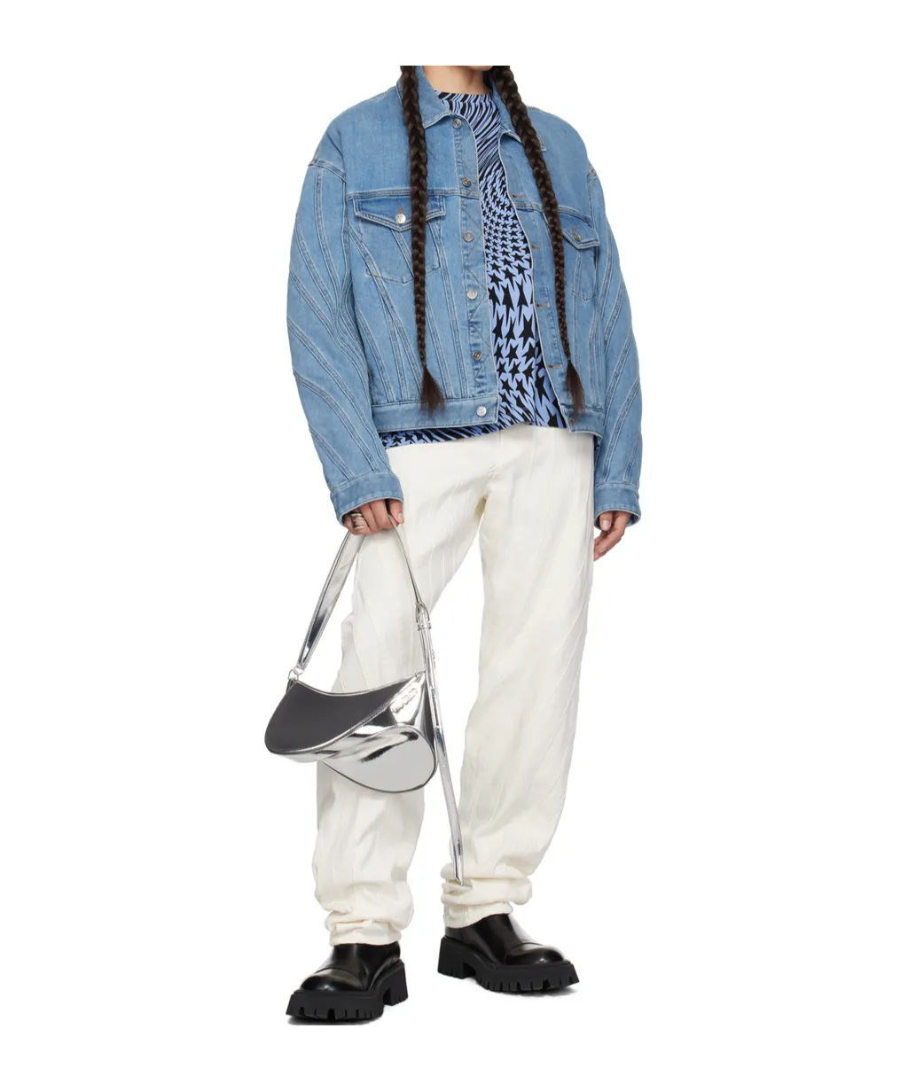 Embossed Patch Denim Jeans