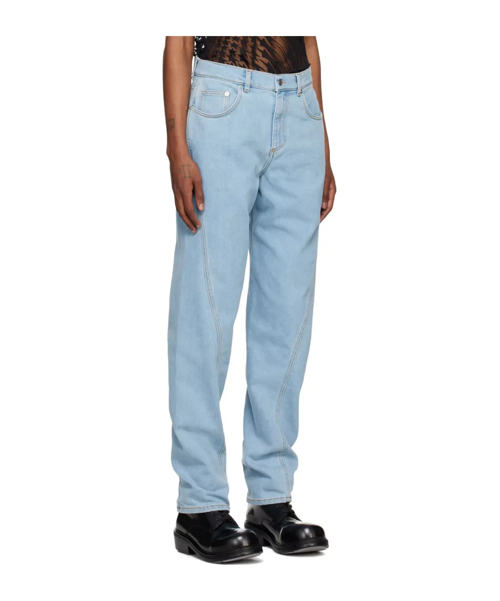Twisted Seam Denim Trousers