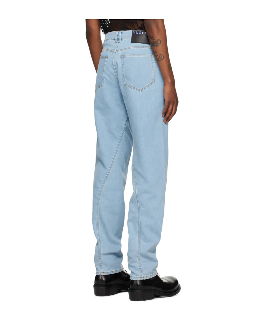 Twisted Seam Denim Trousers