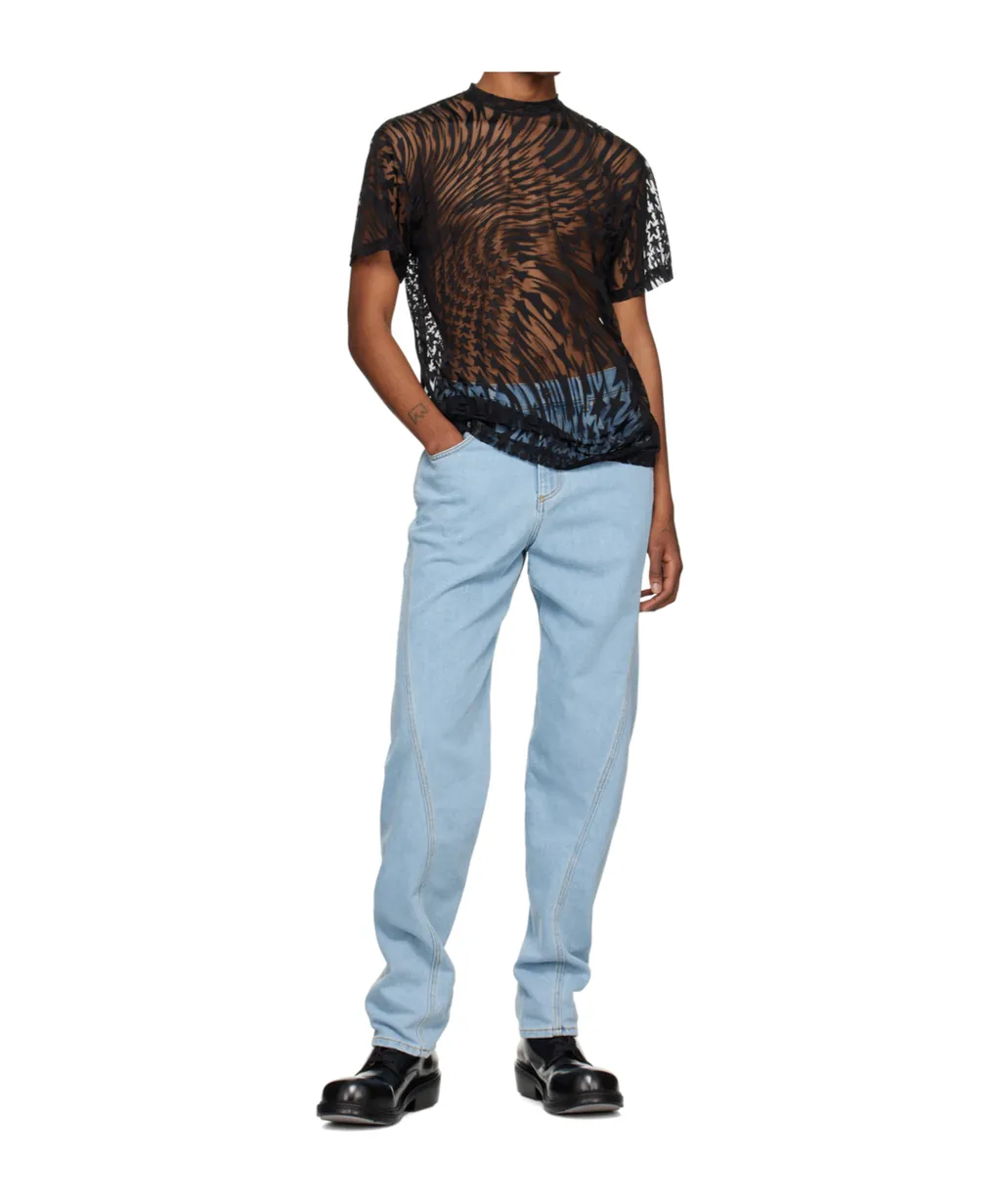 Twisted Seam Denim Trousers