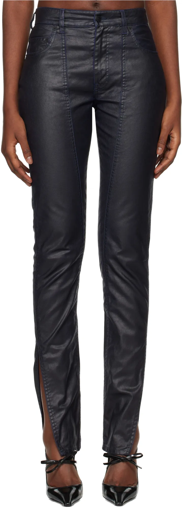 Waxed Skinny Jeans