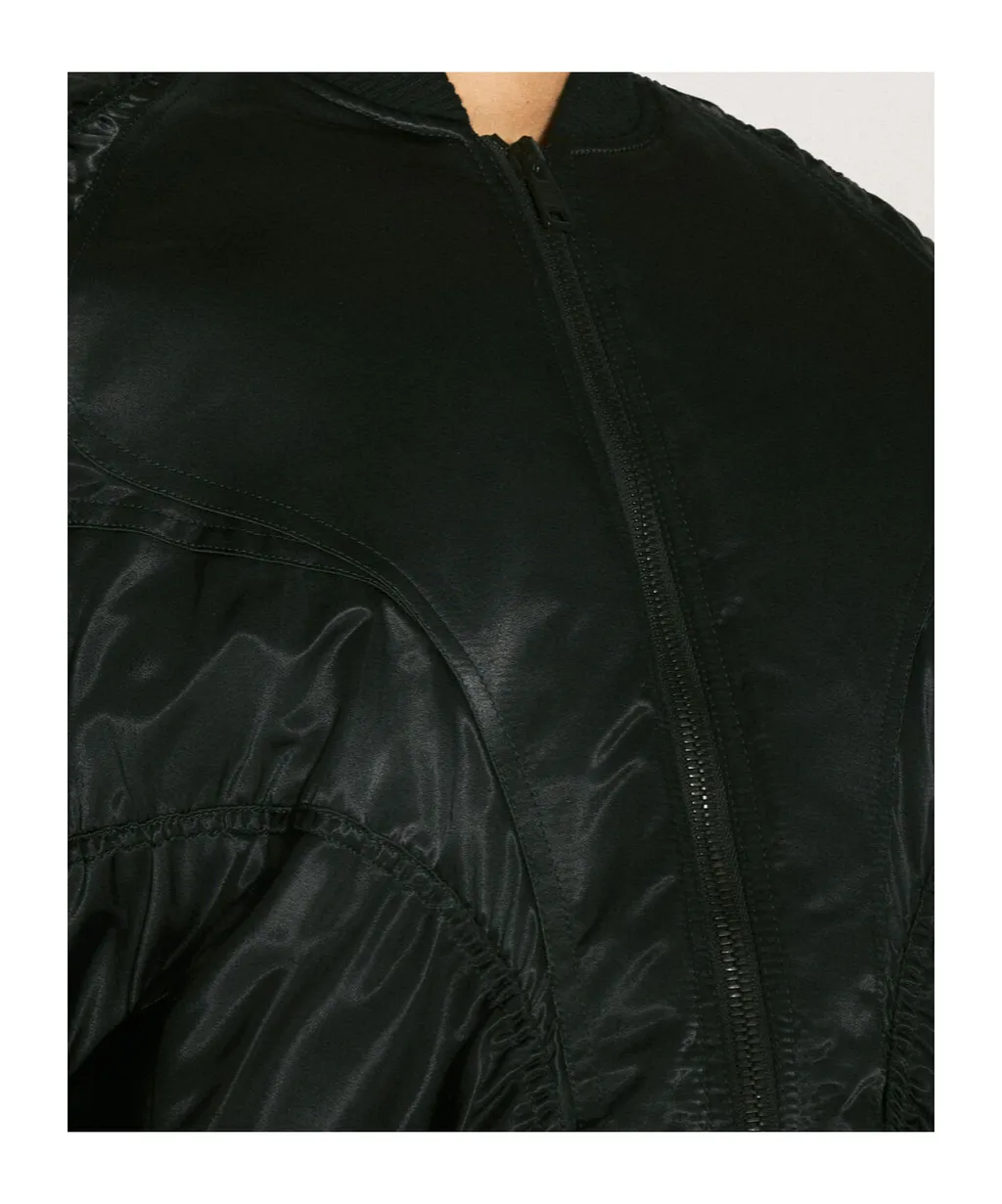 Satiny Bomber Jacket