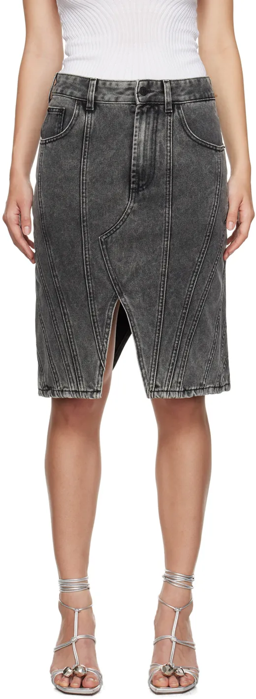 Asymmetrical Denim Skirt