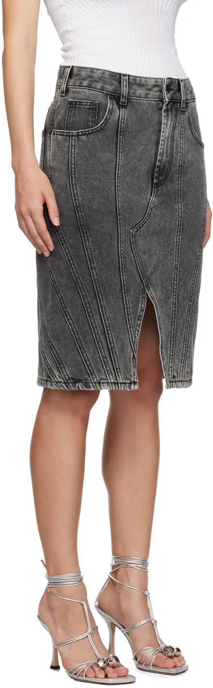 Asymmetrical Denim Skirt