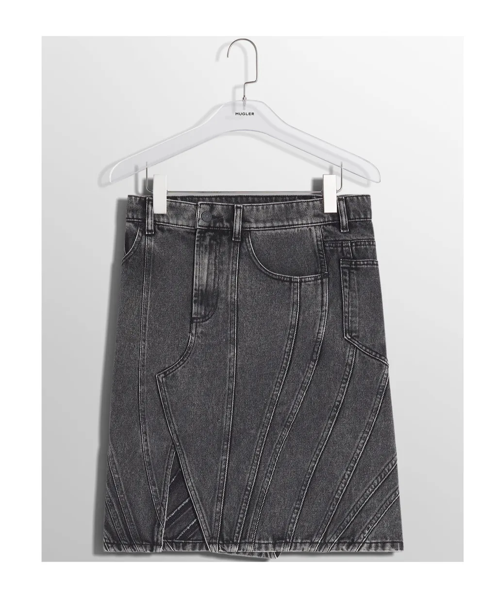 Asymmetrical Denim Skirt