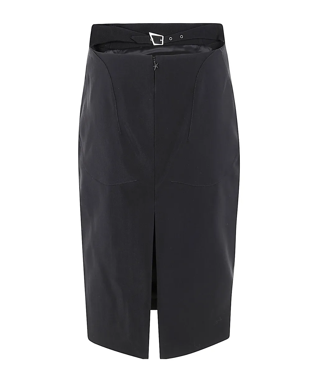Buckled Tailored Skirt