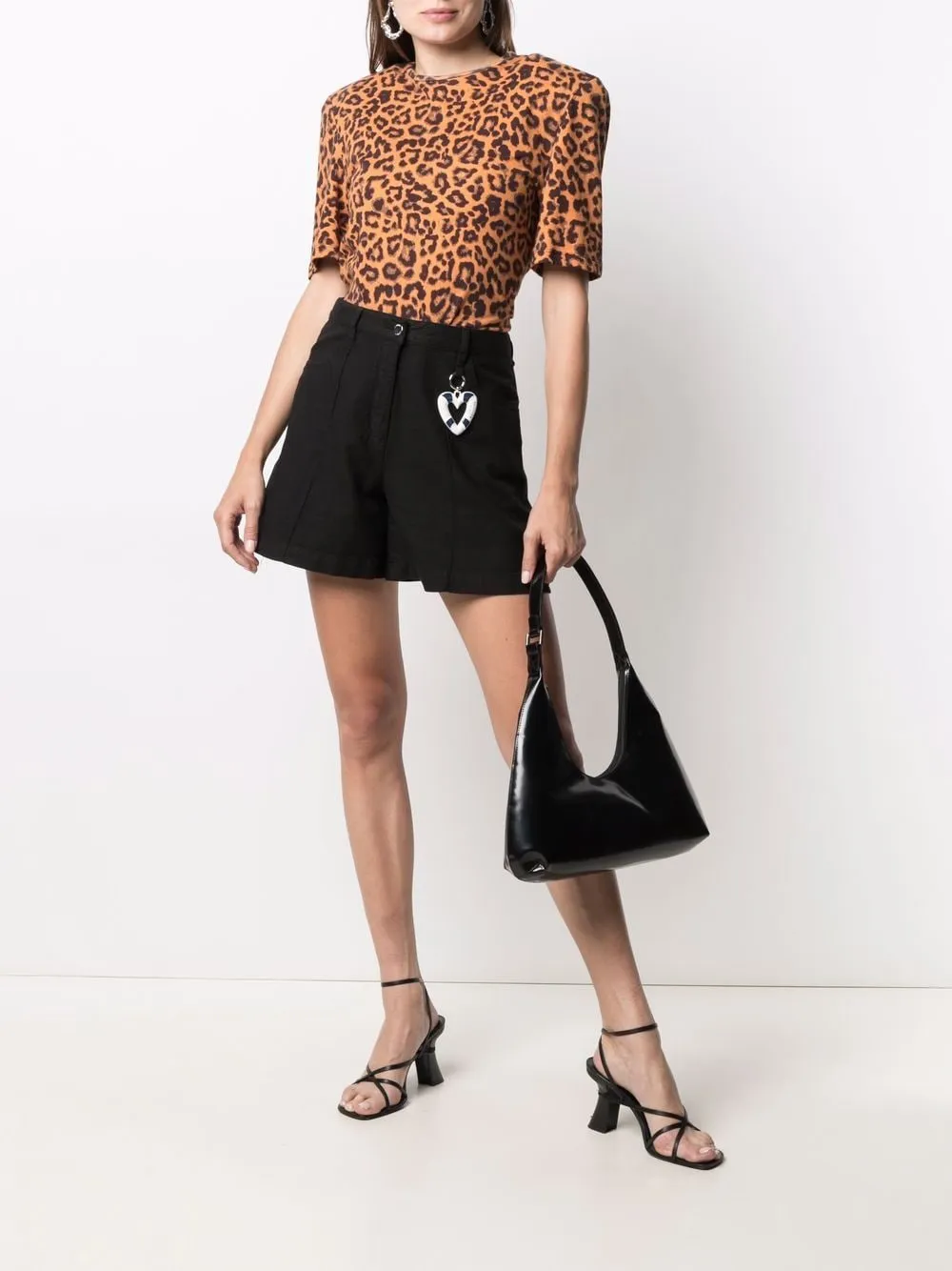 Heart-Shaped Key Chain A-Line Shorts