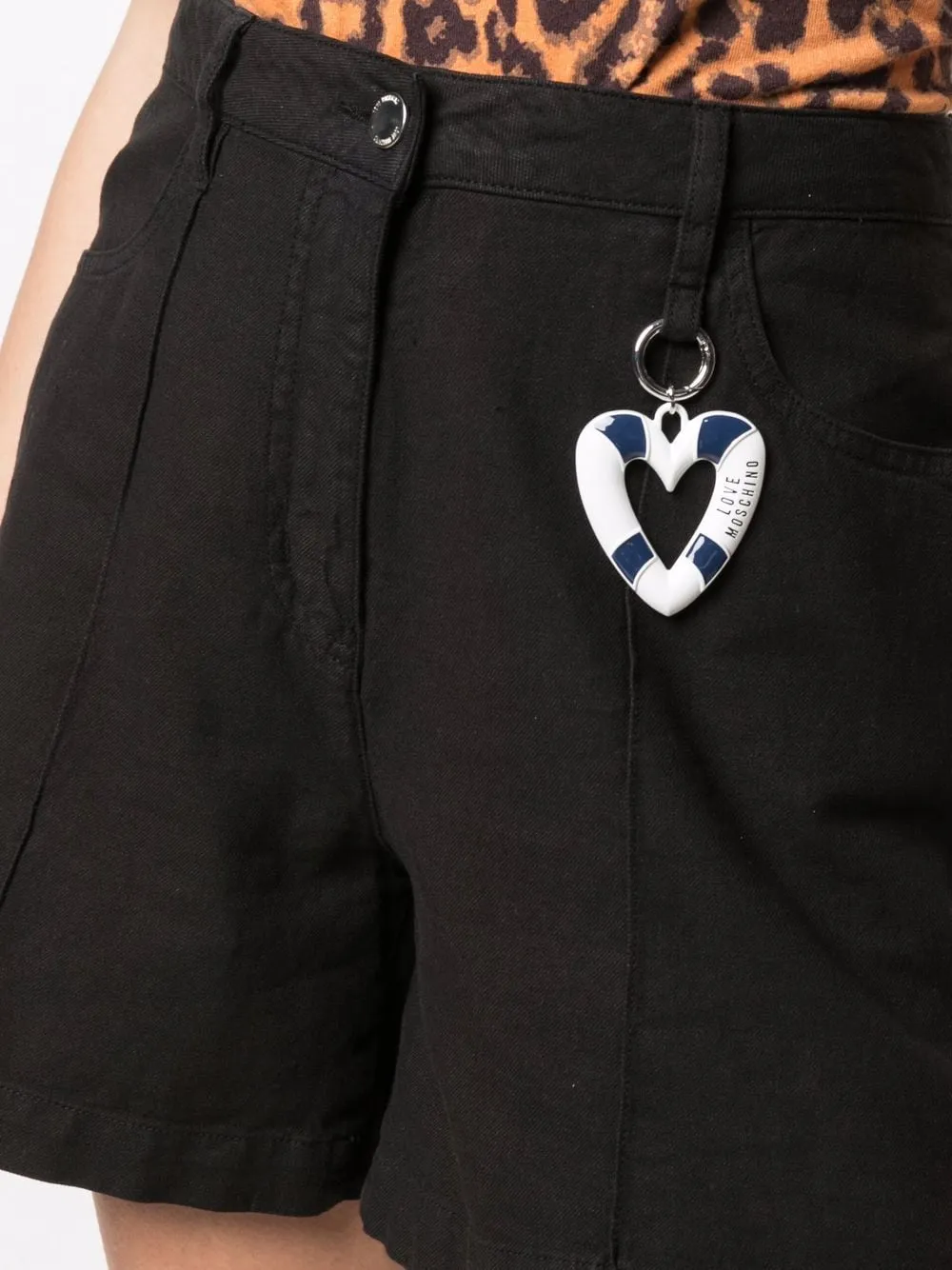 Heart-Shaped Key Chain A-Line Shorts