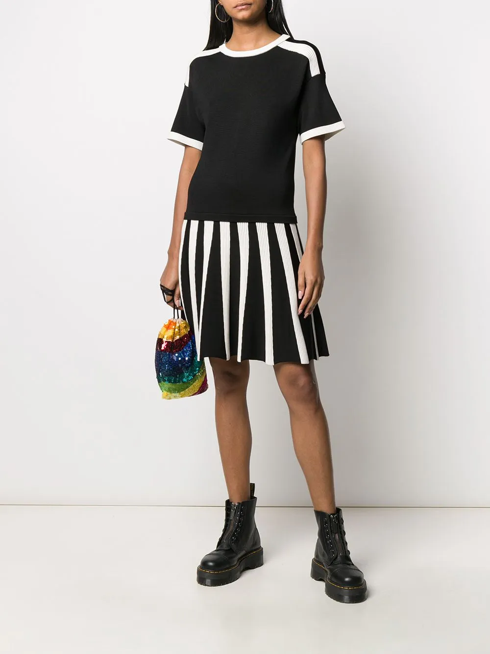 Short-Sleeved Knitted Dress