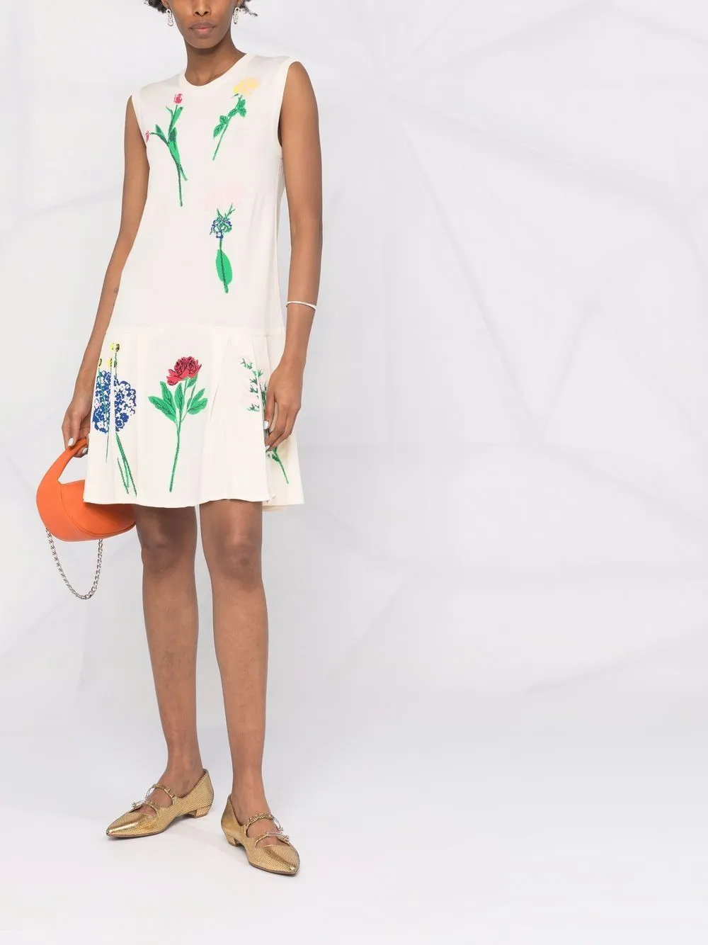 Floral Printed Pleated Dress