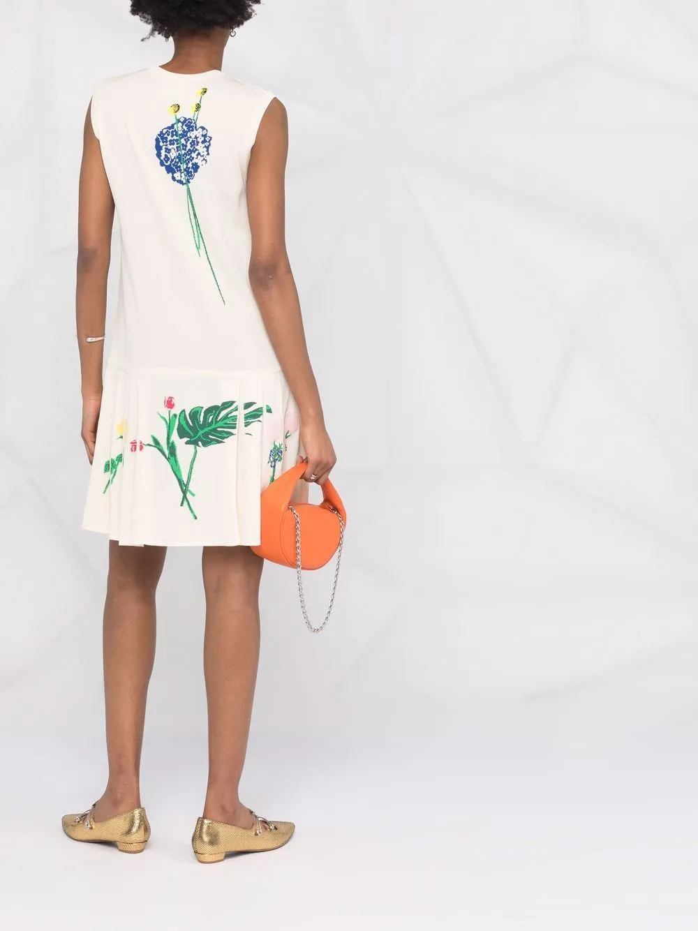 Floral Printed Pleated Dress