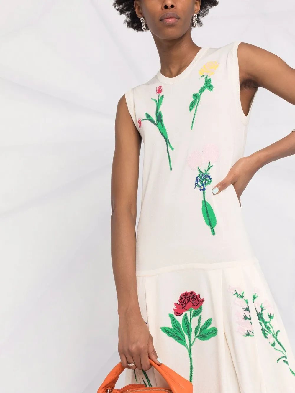 Floral Printed Pleated Dress