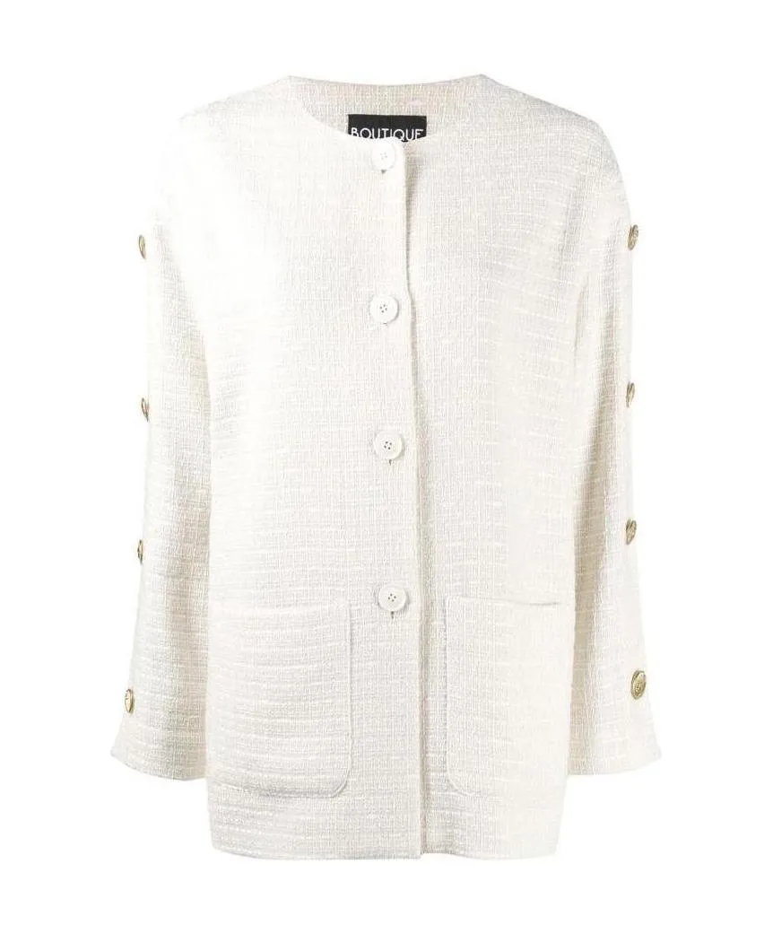 Button Details Loose Cardigan