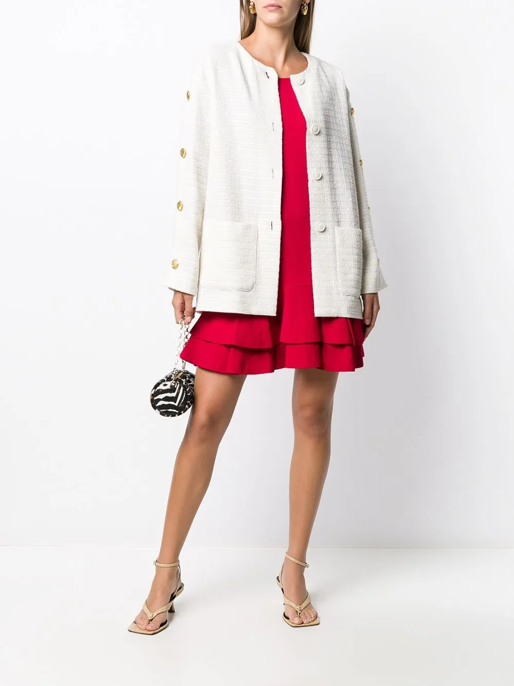 Button Details Loose Cardigan