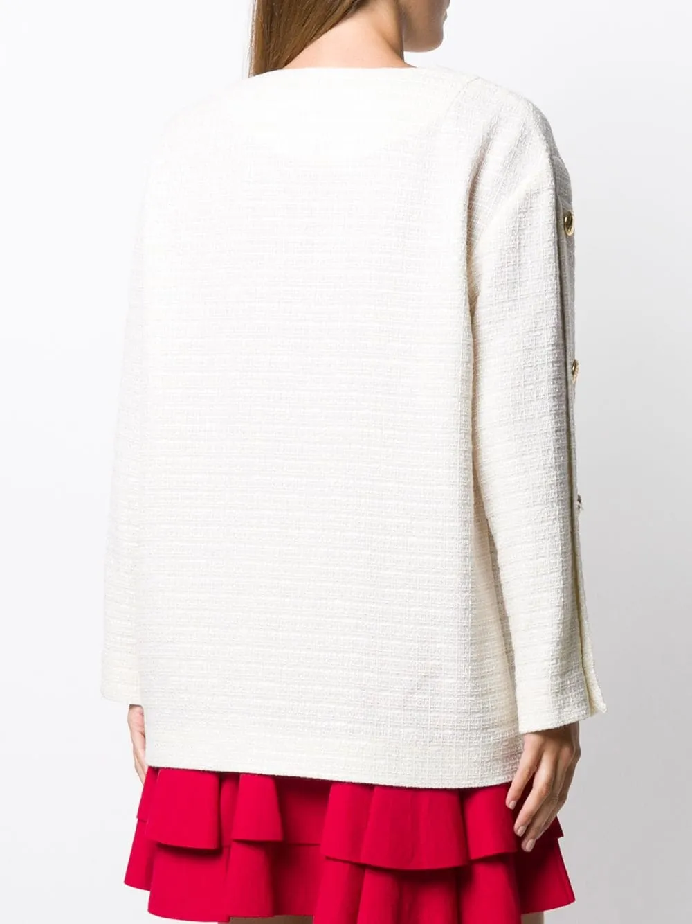 Button Details Loose Cardigan