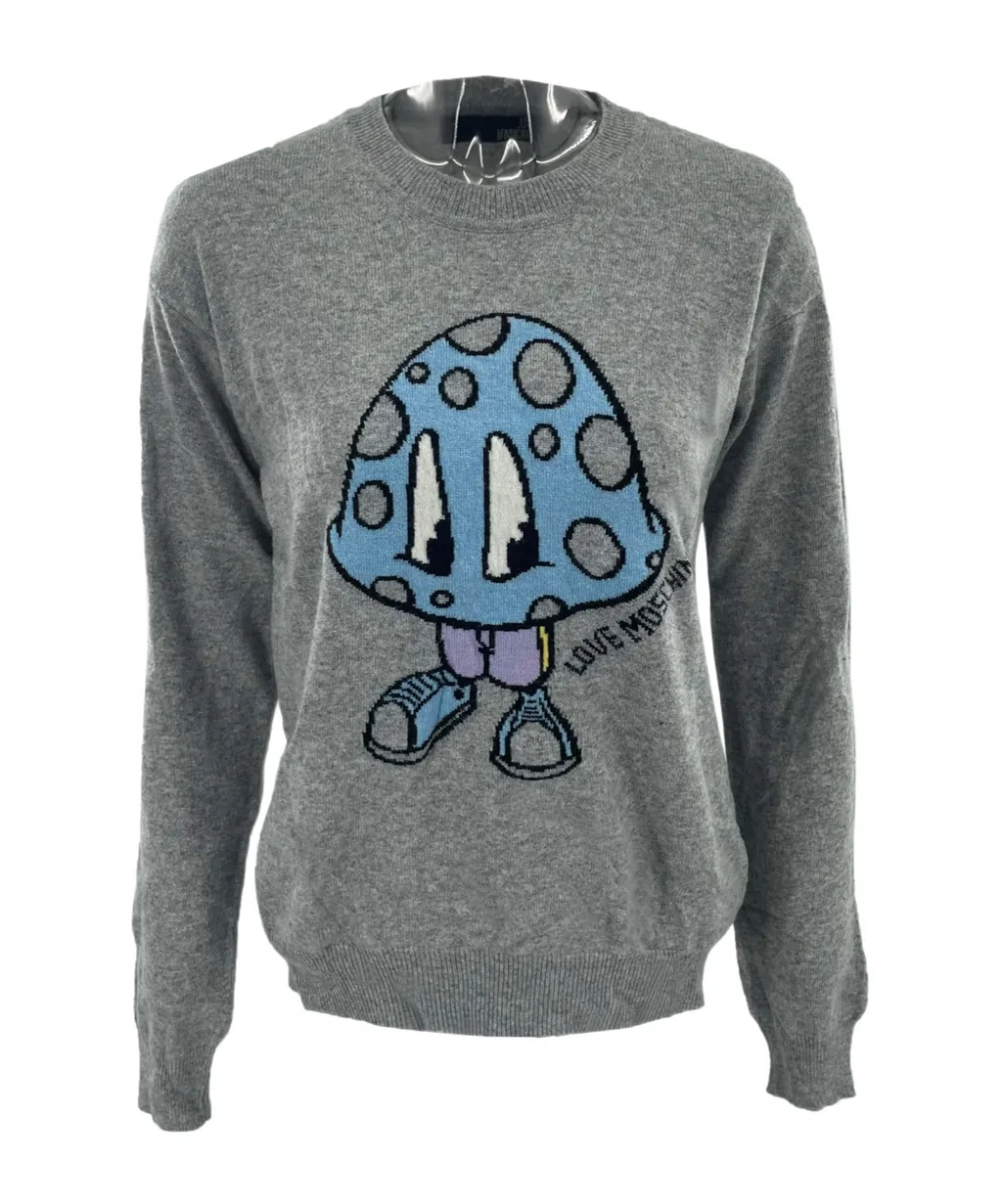 Round-Collar And Long-Sleeved Sweater