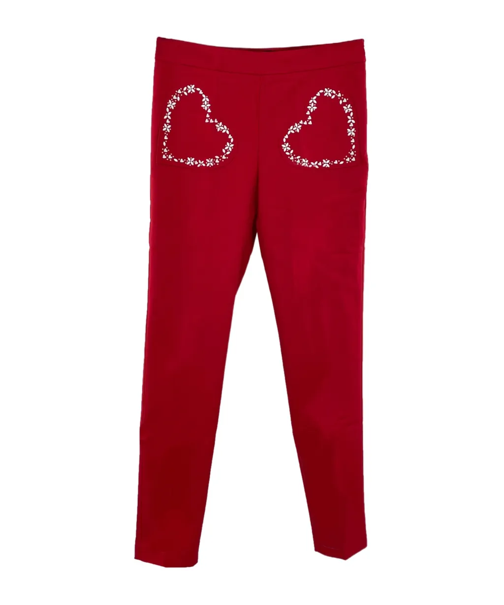Heart-Shaped Bag Casual Pants