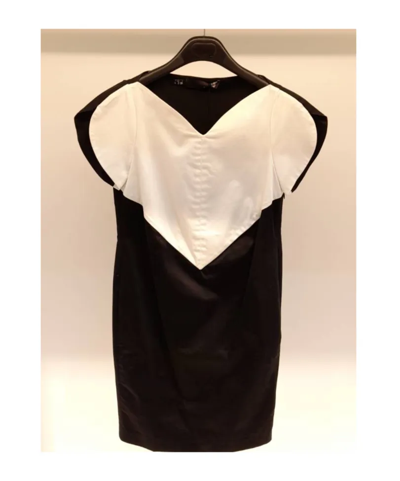 Contrast-Color Stitching Dress