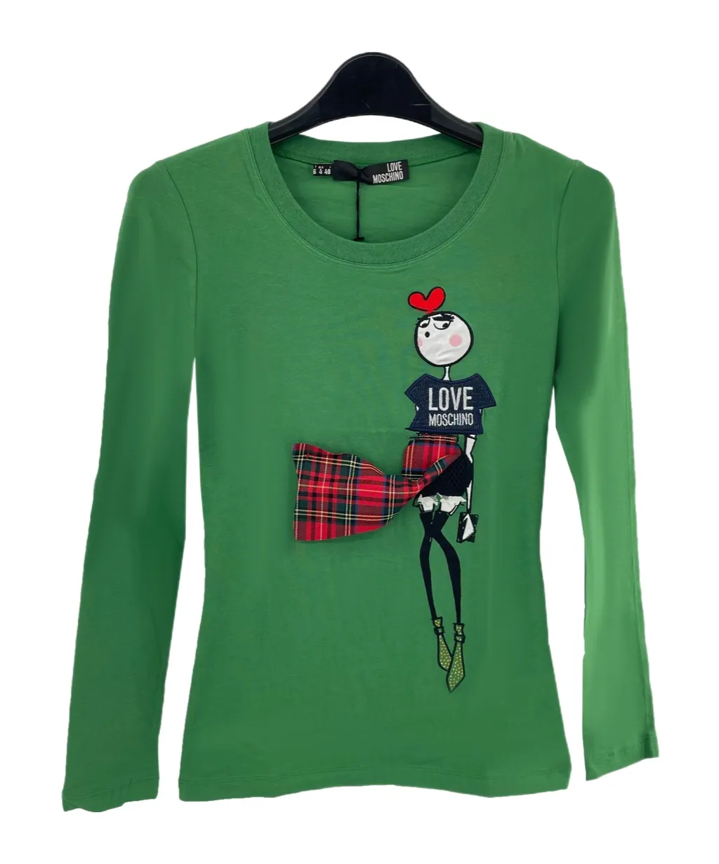Round Collar Long-Sleeved T-Shirt