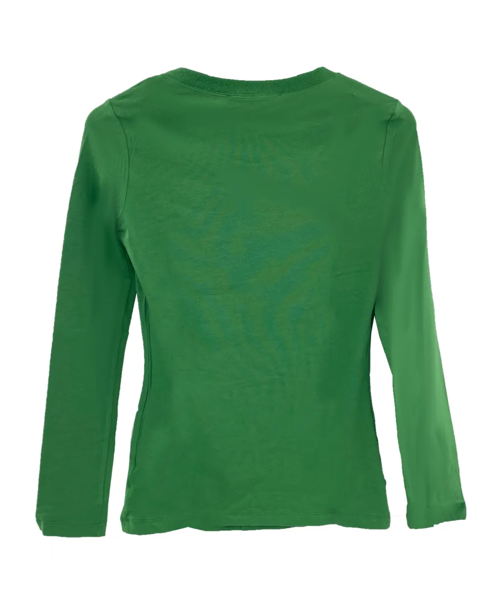 Round Collar Long-Sleeved T-Shirt