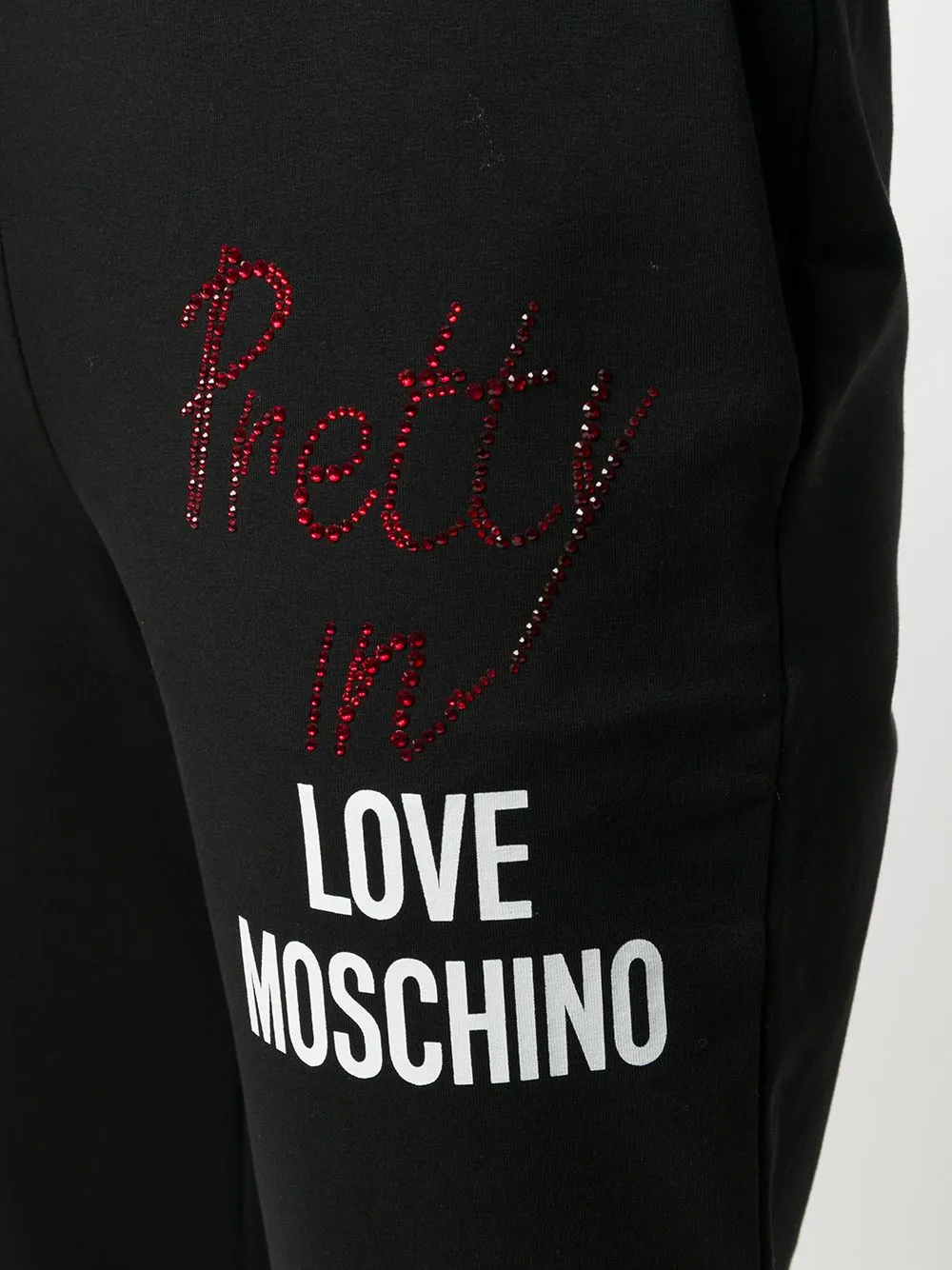 Rhinestone Inlaid Logo Sweatpants