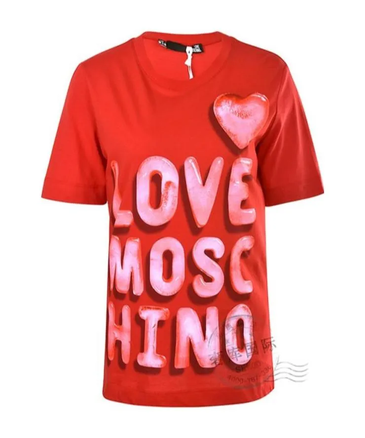 Love Printed Round Collar Short-Sleeved T-Shirt
